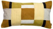 Coussin Dea brodé en coton coloris Bronze 30x50 - Vivaraise