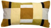 Coussin Dea brodé en coton coloris bronze 30x50 - Vivaraise