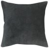 Coussin Elise coton uni gris Tonerre 45x45