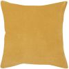 Coussin Elise coton uni jaune Maïs 45x45