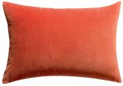 Coussin Elise velours de coton marmelade 40x65 - Vivaraise