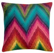 Coussin Emilia brodé en coton coloris Multicolore 45x45 - Vivaraise