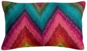 Coussin Emilia brodé en coton coloris multicolore 30x50 - Vivaraise
