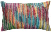 Coussin Fabio en coton brodé multicolore 30x50 - Vivaraise