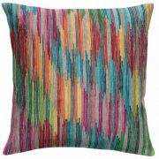 Coussin Fabio en coton brodé multicolore 45x45 - Vivaraise