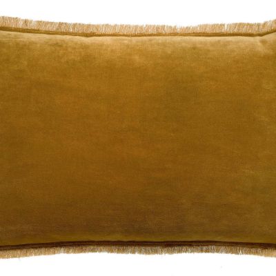 Coussin Fara velours de coton bronze 40x65 - Vivaraise