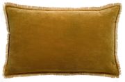 Coussin Fara velours de coton bronze 40x65 - Vivaraise