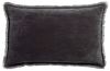 Coussin Fara velours de coton ombre 40x65
