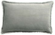 Coussin Fara velours de coton perle 40x65 - Vivaraise