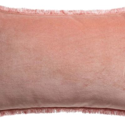 Coussin Fara velours de coton pink 40x65 - Vivaraise