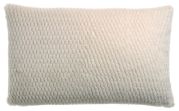 Coussin Georgia en polyester coloris neige 40x65 - Vivaraise