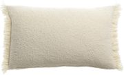 Coussin Jane en polyester recyclé coloris Neige 30x50 - Vivaraise