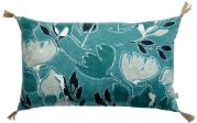 Coussin Kanoa brodé en coton coloris quartz 40x65 - Vivaraise