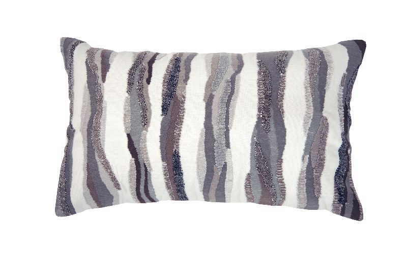 Coussin Kima orage coton 30x50 - Vivaraise