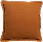 Coussin Laly en lin/coton coloris Cuivre 45x45 - Vivaraise