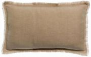 Coussin Laly en lin/coton coloris Galet 30x50 - Vivaraise