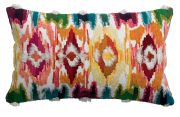Coussin Laura coton/polyester coloris multico 30x50 - Vivaraise