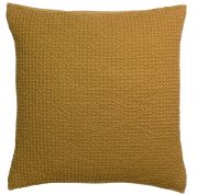 Coussin Maïa en coton stonewashed coloris Bronze 45x45 - Vivaraise