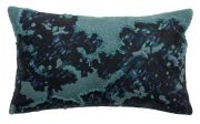 Coussin Mara brodé coton/polyester coloris Vert de gris 30x50 - Vivaraise