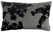 Coussin Rosalie brodé en coton coloris thym 40x65 - Vivaraise