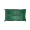 Coussin Rosetta coton lignes entrecroisées Emeraude