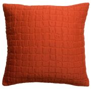 Coussin Swami en coton stonewashed uni Rooibos 45x45 - Vivaraise