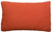 Coussin Tana en coton stonewashed Rooibos 40x65 - Vivaraise