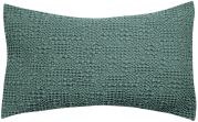 Coussin Tana vert de gris coton stonewashed 40x65 - Vivaraise