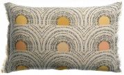 Coussin Zeff Taina en lin coloris Multico 40x65 - Vivaraise