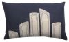 Coussin Zeff Zaha en lin coloris Marine 40x65
