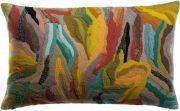 Coussin brodé Betty en coton coloris Minéral 40x65 - Vivaraise