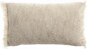 Coussin chiné Jane en polyester/coton coloris Cacao 30x50 - Vivaraise