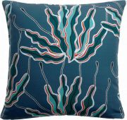 Coussin outdoor Alga en polyester coloris Indigo 45x45 - Vivaraise