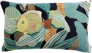 Coussin outdoor Dori en polypropylène coloris Lagon 40x65 - Vivaraise