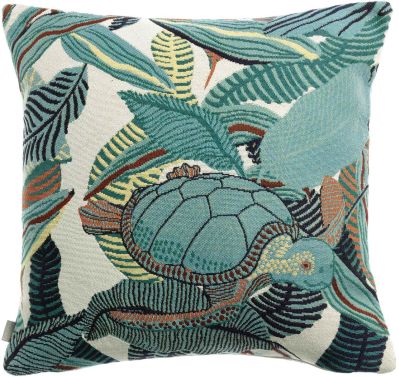 Coussin outdoor Dori en polypropylène coloris Lagon 45x45 - Vivaraise