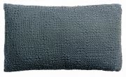 Coussin stonewashed Tana en coton coloris cendre 40x65 - Vivaraise