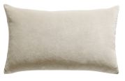 Coussin uni Elise en coton coloris Grège 30x50 - Vivaraise