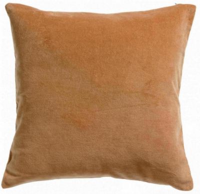 Coussin uni Elise en coton coloris Ocre 45x45 - Vivaraise