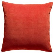 Coussin uni Elise en velours de coton coloris Marmelade 45x45 - Vivaraise