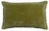 Coussin uni Fara en coton coloris Olive 40x65