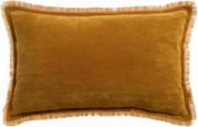 Coussin uni Fara en coton coloris Safran 30x50 - Vivaraise