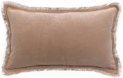 Coussin uni Fara en coton coloris Taupe 30x50 - Vivaraise