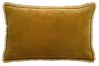 Coussin uni Fara en velours de coton coloris Bronze 40x65