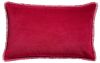 Coussin uni Fara en velours de coton coloris Rubis 40x65