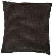 Coussin uni Maïa en coton coloris Carbone 45x45 - Vivaraise