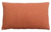 Coussin uni Maïa en coton coloris Citrouille 30x50 - Vivaraise