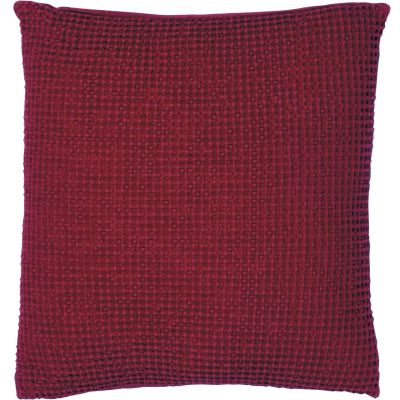 Coussin uni Maïa en coton coloris Griotte 45x45 - Vivaraise
