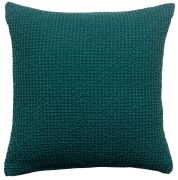 Coussin uni Maïa en coton coloris Pétrole 45x45 - Vivaraise