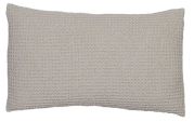 Coussin uni Maïa en coton recyclé/stonewash coloris Lin 30x50 - Vivaraise