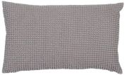 Coussin uni Maïa en coton recyclé/stonewash coloris Orage 30x50 - Vivaraise